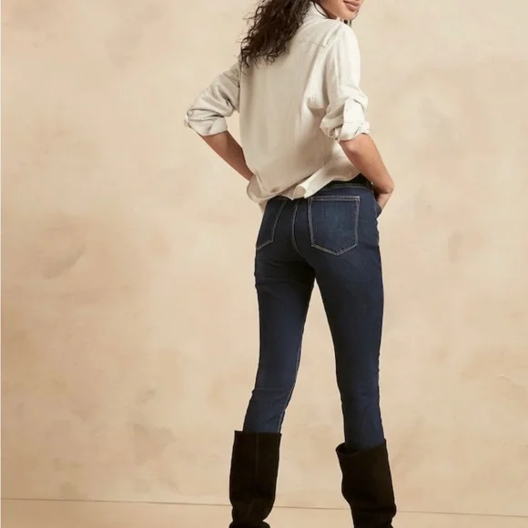 NWT Banana Republic High Rise Skinny Jeans - Picture 2 of 12